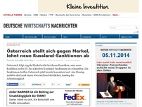 Bild zum Artikel: Österreich stellt sich gegen Merkel, lehnt neue Russland-Sanktionen ab