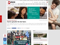 Bild zum Artikel: Guerilla-Aktion bei Nazi-Aufmarsch: Dumm gelaufen für die Nazis