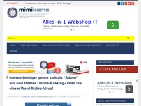 Bild zum Artikel: Internetbetrüger geben sich als “Adobe” aus und stehlen Online-Banking-Daten via einem Word-Makro-Virus!