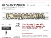 Bild zum Artikel: Live-Skandal in der ARD: Jauch fürchtet, dass Putin nicht bald sterben wird!