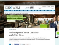 Bild zum Artikel: Drogen: Rechtsexperten halten Cannabis-Verbot für illegal