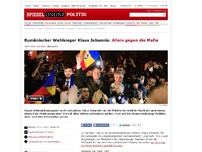 Bild zum Artikel: Rumänischer Wahlsieger Klaus Johannis: Allein gegen die Mafia