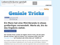 Bild zum Artikel: Ein Mann hat eine Mini-Veranda in etwas Großartiges verwandelt. Warte ab, bis du das Ergebnis...