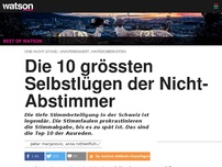 Bild zum Artikel: Die 10 grössten Selbstlügen der Nicht-Abstimmer