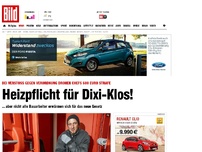 Bild zum Artikel: Neues Gesetz - Heizpflicht für Dixi-Klos!