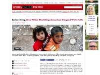 Bild zum Artikel: Syrien-Krieg: Eine Million Flüchtlinge brauchen dringend Winterhilfe