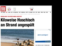 Bild zum Artikel: Drogen-Boot gekentert - Kiloweise Haschisch an Strand angespült