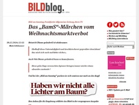 Bild zum Artikel: Das „BamS“-Märchen vom Weihnachtsmarktverbot