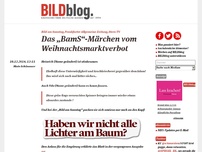 Bild zum Artikel: Das „BamS“-Märchen vom Weihnachtsmarktverbot