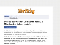 Bild zum Artikel: Dieses Baby stirbt und kehrt nach 32 Minuten ins Leben zurück.