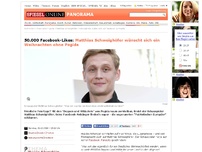 Bild zum Artikel: 50.000 Facebook-Likes: Matthias Schweighöfer wünscht sich ein Weihnachten ohne Pegida