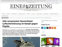 Bild zum Artikel: USA versprechen Deutschland Luftunterstützung im Kampf gegen Pegida