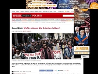 Bild zum Artikel: Spardiktat: Wofür müssen die Griechen leiden?