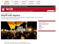 Bild zum Artikel: Vorfall bei Pegida-Demo  : Angriff unter Applaus