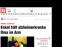 Bild zum Artikel: Rührendes Facebok-Bild - Enkel hält seine kranke Oma im Arm