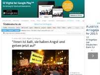 Bild zum Artikel: Mügida-Spaziergang: 'Ihnen ist kalt, sie haben Angst und geben jetzt auf'