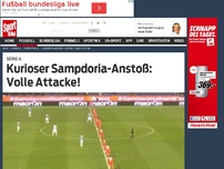 Bild zum Artikel: Kurioser Sampdoria- Anstoß: Volle Attacke! Kuriose Szene in der Serie A: Sampdoria Genua begann sein Auswärtsspiel bei Lazio Rom mit der ultimativen Überfall-Taktik. »