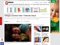 Bild zum Artikel: Zeit für krebskranke Tochter: Kollegen schenken Vater 13 Monate Urlaub