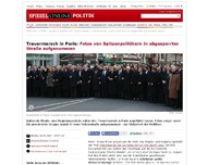 Bild zum Artikel: Trauermarsch in Paris: Fotos von Spitzenpolitikern in abgesperrter Straße aufgenommen