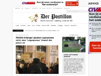 Bild zum Artikel: PEGIDA-Anhänger glauben Lügenpresse nicht, dass 'Lügenpresse' Unwort des Jahres ist