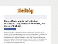 Bild zum Artikel: Dieses Model wurde in Photoshop bearbeitet. Du glaubst nie im Leben, was sie eigentlich ist.