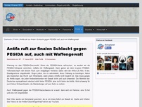 Bild zum Artikel: Antifa ruft zur finalen Schlacht gegen PEGIDA auf, auch mit Waffengewalt