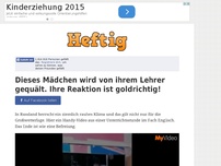 Bild zum Artikel: Dieses Mädchen wird von ihrem Lehrer gequält. Ihre Reaktion ist goldrichtig!