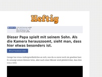 Bild zum Artikel: Dieser Papa spielt mit seinem Sohn. Als die Kamera herauszoomt, sieht man, dass hier etwas...