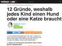 Bild zum Artikel: 12 Gründe, weshalb jedes Kind einen Hund oder eine Katze braucht 