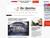 Bild zum Artikel: Jugendlicher an Haltestelle beinahe in eigener Spucke ertrunken, weil Bus zu spät kam