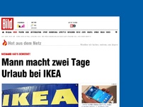 Bild zum Artikel: Der etwas andere Urlaub - Mann lebt 2 Tage bei Ikea – und keiner merkt's