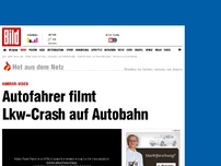 Bild zum Artikel: Horror-Video - Autofahrer filmt Lkw-Crash auf Autobahn