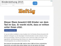 Bild zum Artikel: Dieser Mann bewahrt 669 Kinder vor dem Tod im Gas. Er merkt nicht, dass er mitten unter ihnen sitzt.