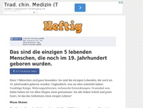 Bild zum Artikel: Das sind die einzigen 5 lebenden Menschen, die noch im 19. Jahrhundert geboren wurden.