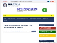 Bild zum Artikel: Die Vermisstenmeldung der Sidney R. (6) aus Düsseldorf ist ein Fake!