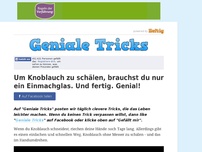 Bild zum Artikel: Um Knoblauch zu schälen, brauchst du nur ein Einmachglas. Und fertig. Genial!