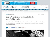 Bild zum Artikel: Manuskript: Von Weizsäckers berühmte Rede vom 8. Mai 1985