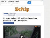 Bild zum Artikel: Er bekam eine SMS im Kino. Was dann geschah, schockierte jeden.