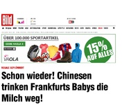 Bild zum Artikel: Wegen Chinesen - Frankfurts Babys geht die Milch aus!