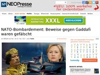 Bild zum Artikel: NATO-Bombardement: Beweise gegen Gaddafi waren gefälscht