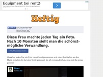 Bild zum Artikel: Diese Frau machte jeden Tag ein Foto. Nach 10 Monaten sieht man die schönst-mögliche Verwandlung.