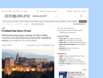 Bild zum Artikel: Islam: 
  Freiheit hat ihren Preis