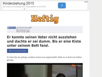 Bild zum Artikel: Er konnte seinen Vater nicht ausstehen und dachte er sei dumm. Bis er eine Kiste unter seinem...