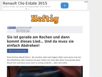 Bild zum Artikel: Sie ist gerade am Kochen und dann kommt dieses Lied… Und da muss sie einfach Abdrehen!