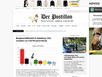Bild zum Artikel: Bürgerschaftswahl in Hamburg: CSU scheitert an Fünf-Prozent-Hürde