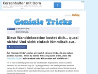 Bild zum Artikel: Diese Wanddekoration kostet dich… quasi nichts! Und sieht einfach himmlisch aus.