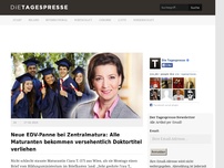 Bild zum Artikel: Neue EDV-Panne bei Zentralmatura: Alle Maturanten bekommen versehentlich Doktortitel verliehen