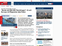 Bild zum Artikel: Terroristen nehmen Italien ins Visier - 'Boote mit 500.000 Flüchtlingen': IS will Europa mit Migranten überfluten