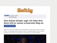 Bild zum Artikel: Sein kleiner Bruder sagt: Ich liebe dich. Dann tritt er seinen schwersten Weg an.