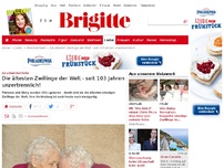 Bild zum Artikel: Sie sind mit 103 die ältesten eineiigen Zwillinge - und unzertrennlich